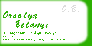 orsolya belanyi business card